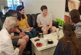 Circle meeting in a local cafe	  